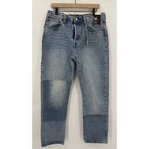 Levis 501 Jeans Mens 32x30 Blue Straight Leg‎ Button Fly Factory Patchwork NEW